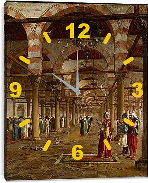 Часы картина - Prayer in the Mosque - Молитва в мечети. Жан-Леон Жером