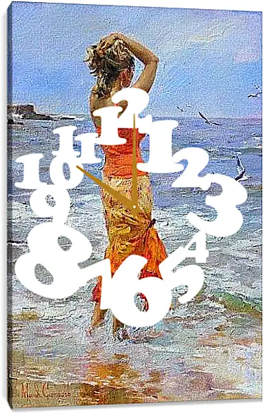 Часы картина - Стоя на берегу