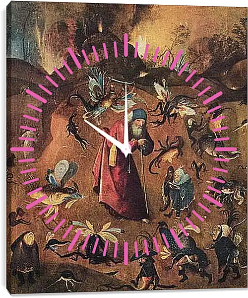 Часы картина - Versuchung des Hl. Antonius. Иероним Босх