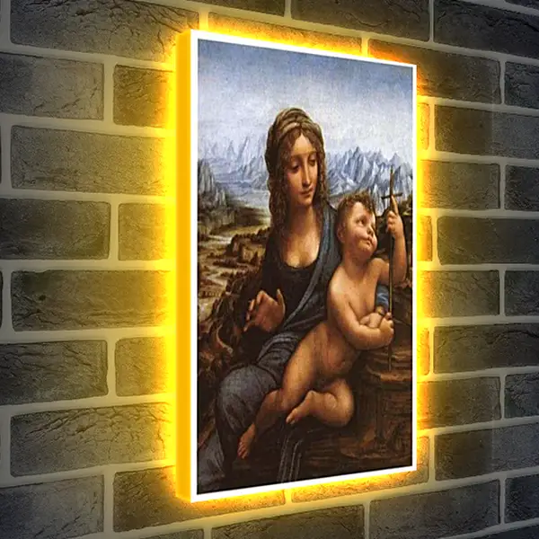 Лайтбокс световая панель - Мадонна и ребенок. Леонардо да Винчи