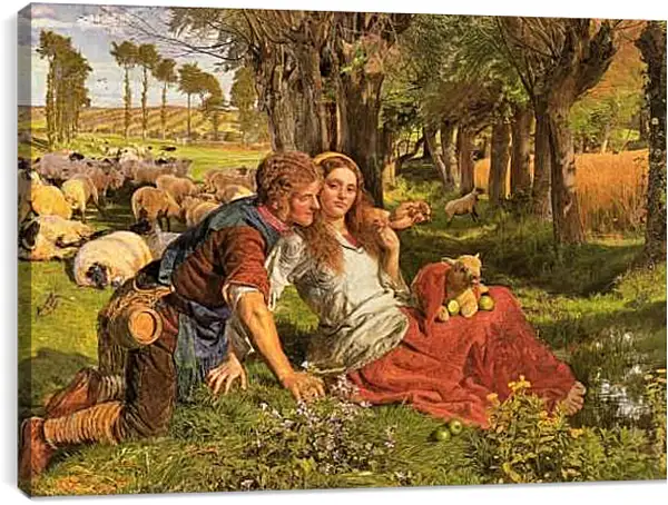 Постер на подрамнике - Наемный пастух. Уильям Холман Хант