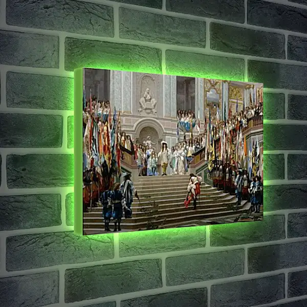 Лайтбокс световая панель - Прием принца Конде Людовиком XIV в Версале в 1674 году. Жан-Леон Жером