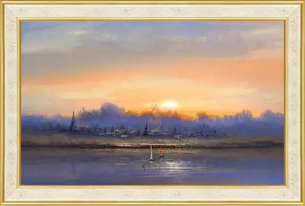 Картина в раме - Река