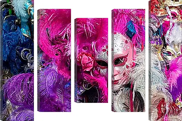 Модульная картина - Маски карнавальные