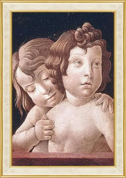 Картина в раме - Christ and Saint John - Христос и Святой Джон. Джованни Беллини