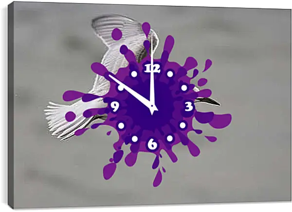 Часы картина - Чайка