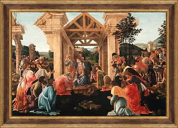Картина в раме - Birth of jesus (2) Сандро Боттичелли