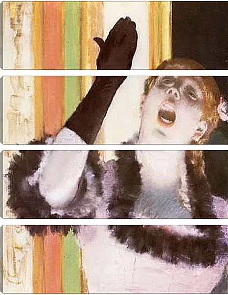 Модульная картина - Chanteuse de Cafe, la chanteuse au gant. Эдгар Дега