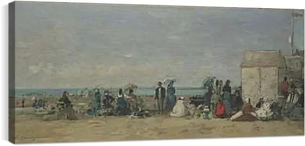Постер на подрамнике - Beach Scene, Trouville (1) Эжен Буден