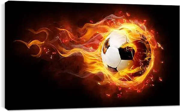 Постер на подрамнике - Огненный мяч