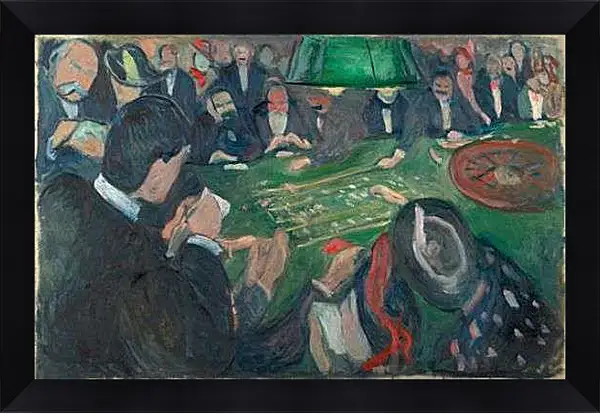 Картина в раме - At the Roulette Table in Monte Carlo. Эдвард Мунк