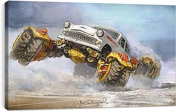 Постер на подрамнике - Москвич