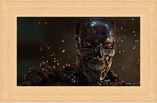Картина в раме - Череп. Искры. Терминатор