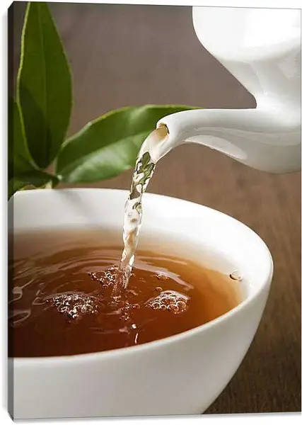 Постер на подрамнике - Черный чай. Чайная церемония.