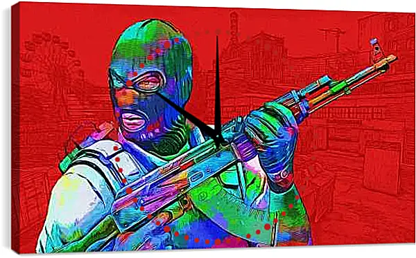 Часы картина - CS GO Red