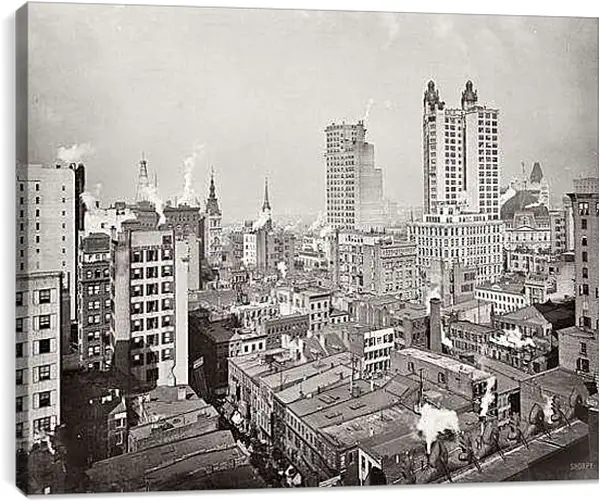 Постер на подрамнике - Парк-Роу 30-х годов