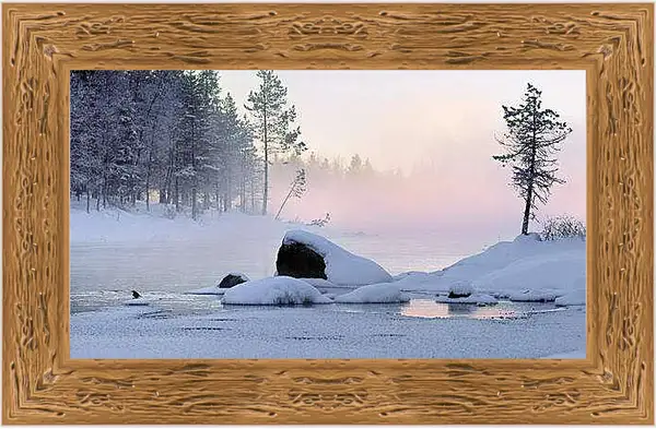 Картина в раме - Зима