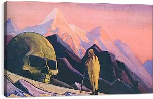 Постер на подрамнике - Исса и голова великана. Рерих Николай