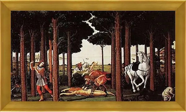 Картина в раме - Nastagio degli Onesti (second episode)	Сандро Боттичелли