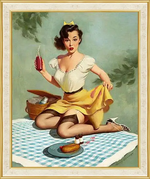 Картина в раме - Кетчуп на юбке