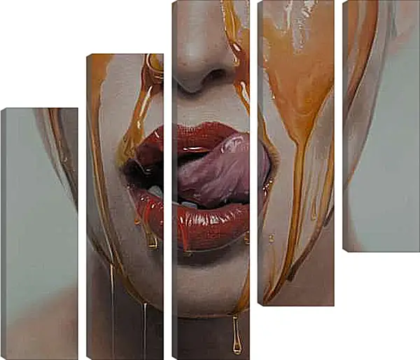 Модульная картина - Алые губки