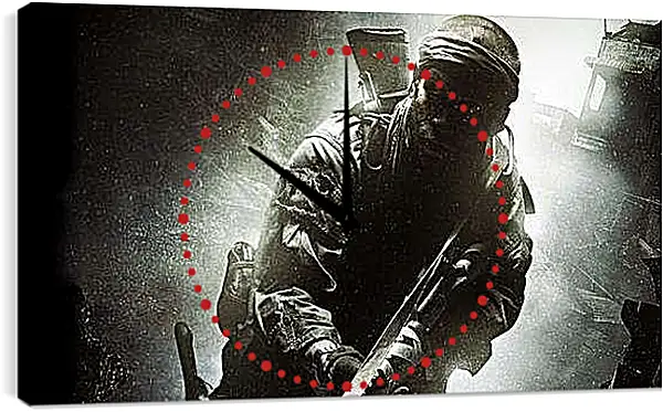 Часы картина - call of duty, soldier, gun