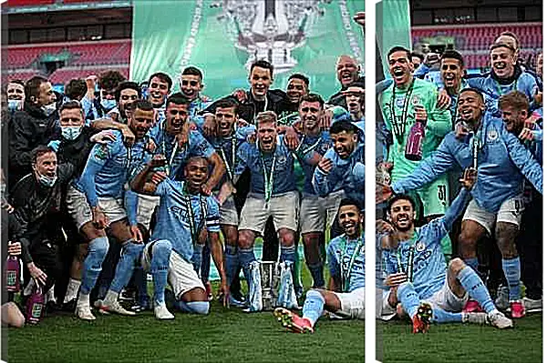 Модульная картина - Победа в АПЛ. ФК Манчестер Сити. FC Manchester City