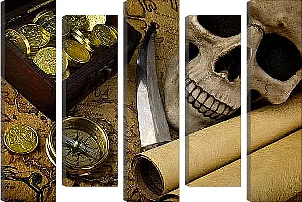 Модульная картина - Сокроще пиратов