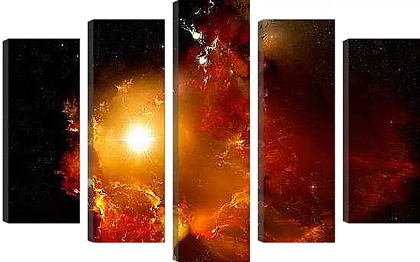 Модульная картина - Огненная галактика