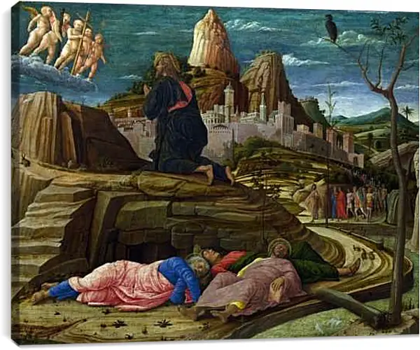 Постер на подрамнике - Моление о чаше. Андреа Мантенья