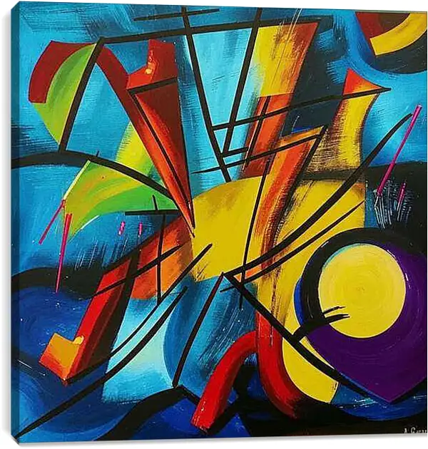 Постер на подрамнике - Абстракционизм Кубизм 1