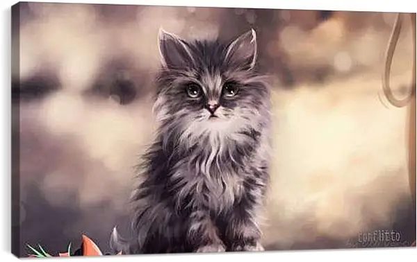 Постер на подрамнике - Котенок