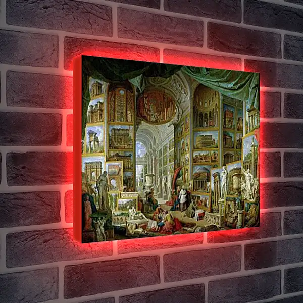 Лайтбокс световая панель - Gallery of Views of Ancient Rome. Джованни Паоло Панини