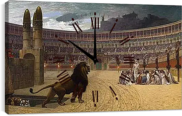 Часы картина - Christian martyrs - Последняя молитва христианских мучеников. Жан-Леон Жером