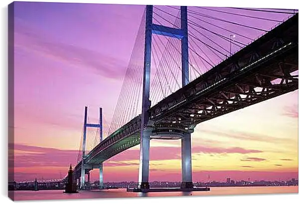 Постер на подрамнике - Городской пейзаж. Мост