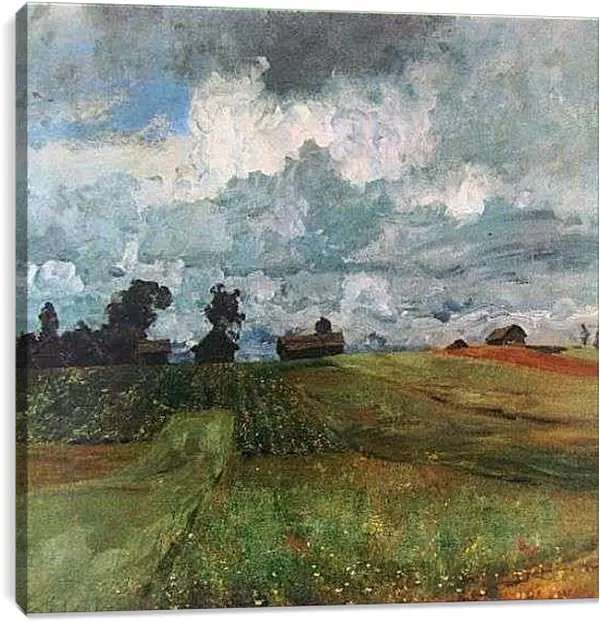 Постер на подрамнике - Ветренный день. Левитан Исаак