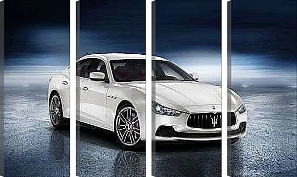 Модульная картина - Белая Мазерати