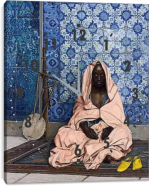 Часы картина - Темнокожий бард. Жан-Леон Жером