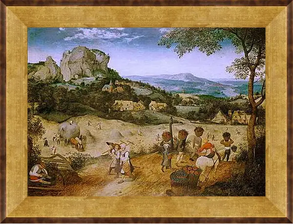 Картина в раме - Сенокос-июль. Брейгель Питер Старший