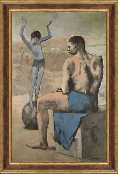 Картина в раме - Девочка на шаре. Пабло Пикассо