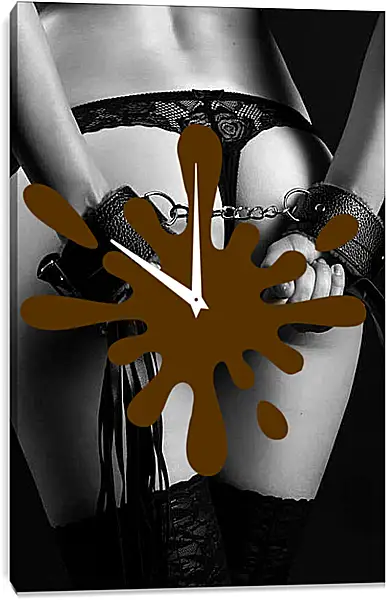 Часы картина - Девушка в наручниках