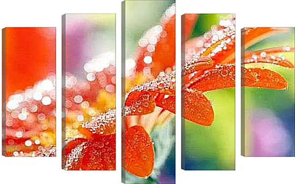 Модульная картина - Оранжевая Гербера