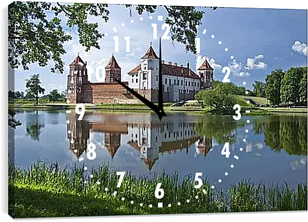 Часы картина - Мирский замок 3. Республика Беларусь