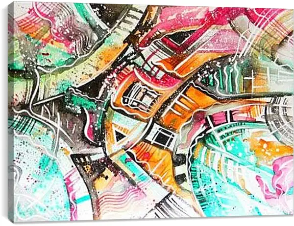 Постер на подрамнике - Неизвестно. Кандинский Василий