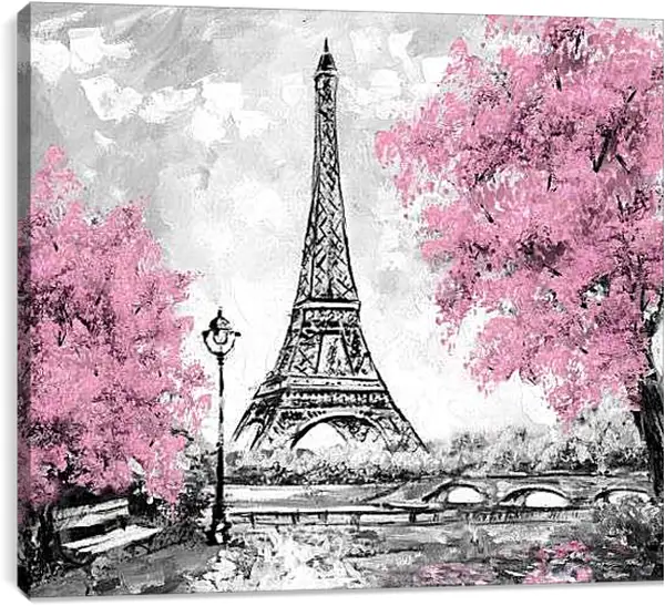 Постер на подрамнике - Эйфелева башня