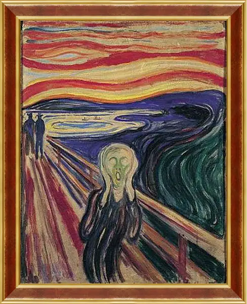 Картина в раме - Крик. Эдвард Мунк