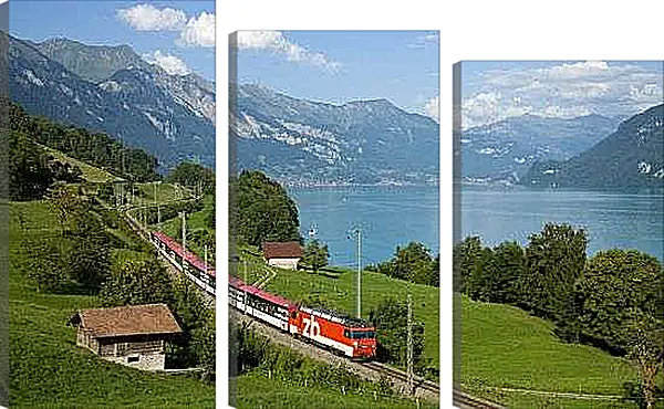 Модульная картина - Поезд в горах