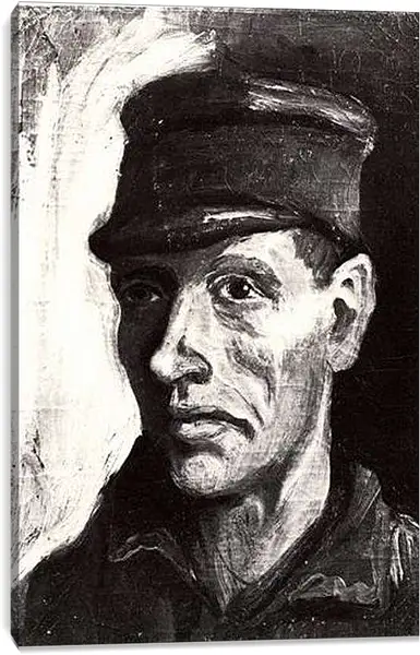 Постер на подрамнике - Head of a Peasant with Cap 2. Винсент Ван Гог