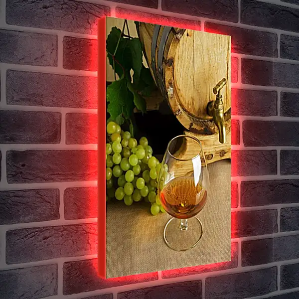 Лайтбокс световая панель - Коньяк. Виноград и Коньяк.