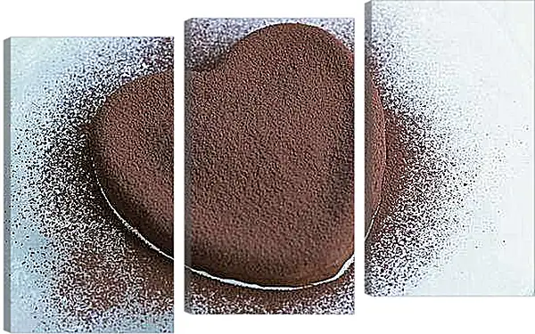 Модульная картина - Кофейное сердечко. Сладкое Сердце.